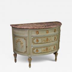 20th Century Italian Louis XVI Style Half Moon Commode - 3925757