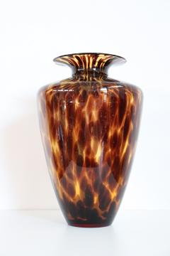 20th Century Italian Murano Artistic Glass Large Vase in Tigers Eye Color - 2495064