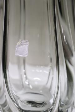 20th Century Italian Murano Artistic Glass Vase 1970s Transparent Smoked Glass - 2389079