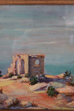 20th Century Italian Oil Painting on Board Cliff on the Sea - 4038458