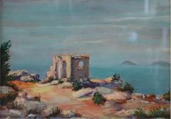 20th Century Italian Oil Painting on Board Cliff on the Sea - 4039087