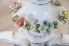20th Century Italian Porcelain Chandelier Decorated with Flowers - 2333516
