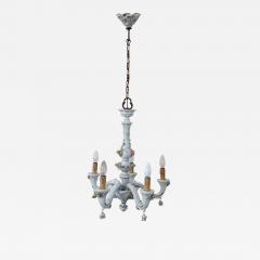 20th Century Italian Porcelain Chandelier Decorated with Flowers - 2336077