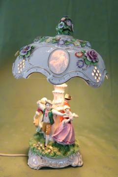 20th Century Italian Rare Porcelain Table Lamp by Capodimonte - 3156397