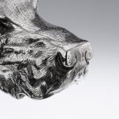 20th Century Italian Solid Silver Hound Stirrup Cup c 1960 - 2914748