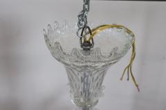 20th Century Italian Transparent Murano Glass Chandelier with 7 Bulbs - 4060717