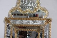 20th Century Italian Venetian Murano Art Glass Wall Mirror - 3316363