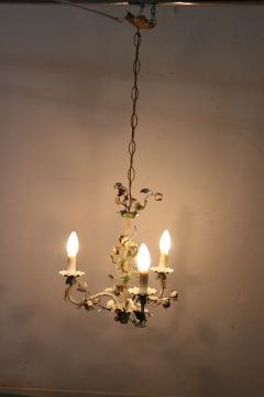 20th Century Italian Vintage Chandelier in Painted Iron - 2291120