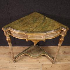 20th Century Italian lacquered corner cabinet in Louis XVI style - 4227414