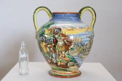 20th Century Italy Florentine Production Ceramic Vase Signed - 4292360