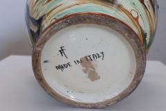 20th Century Italy Florentine Production Ceramic Vase Signed - 4292370