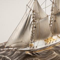 20th Century Japanese 950 Silver Yacht By Seki Takehiko - 3087257