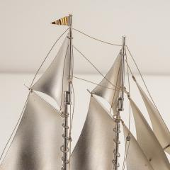 20th Century Japanese 950 Silver Yacht By Seki Takehiko - 3087261