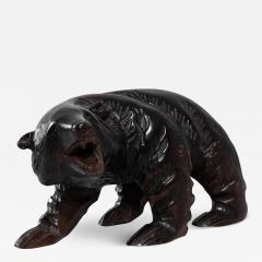 20th Century Japanese Wooden Bear Sculpture - 3751294