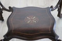 20th Century Louis XV Inlaid Wood Game Table - 3125267