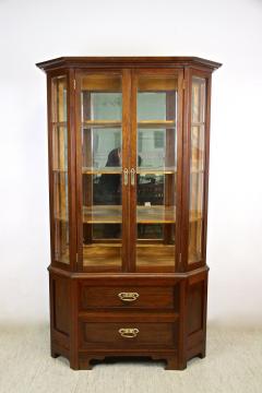 20th Century Mahogany Vitrine Cabinet with Faceted Glass Austria circa 1910 - 3443627