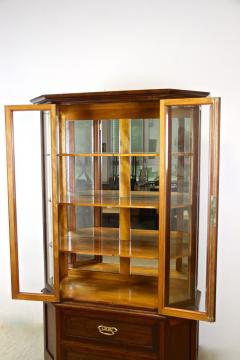 20th Century Mahogany Vitrine Cabinet with Faceted Glass Austria circa 1910 - 3443632