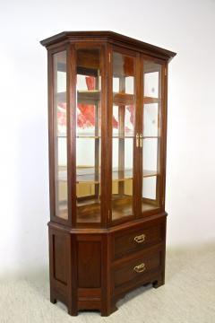 20th Century Mahogany Vitrine Cabinet with Faceted Glass Austria circa 1910 - 3443633