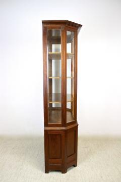 20th Century Mahogany Vitrine Cabinet with Faceted Glass Austria circa 1910 - 3443635