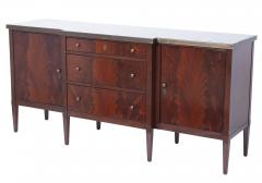 20th Century Mirrored Top Mahogany Wood Sideboard Credenza By Dessin Fournir - 3810211