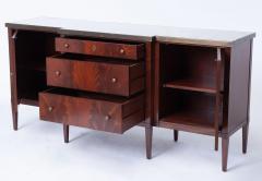 20th Century Mirrored Top Mahogany Wood Sideboard Credenza By Dessin Fournir - 3810213