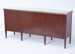 20th Century Mirrored Top Mahogany Wood Sideboard Credenza By Dessin Fournir - 3810216