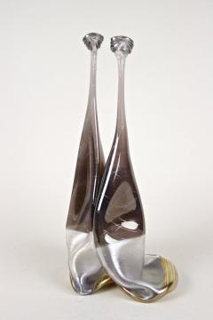 20th Century Modern Double Glass Vase Hand Signed Germany circa 1980 - 3524932