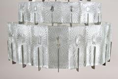 20th Century Modern Three Tier Glass Chandelier by Rupert Nikoll AT ca 1950 - 4695205
