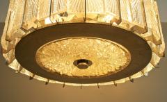 20th Century Modern Three Tier Glass Chandelier by Rupert Nikoll AT ca 1950 - 4695207