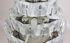 20th Century Modern Three Tier Glass Chandelier by Rupert Nikoll AT ca 1950 - 4695208