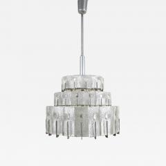 20th Century Modern Three Tier Glass Chandelier by Rupert Nikoll AT ca 1950 - 4695330