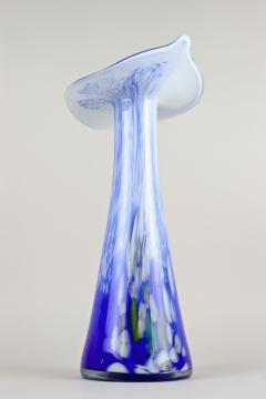 20th Century Murano Glass Vase Jack In The Pulpit Italy circa 1970 - 4602410