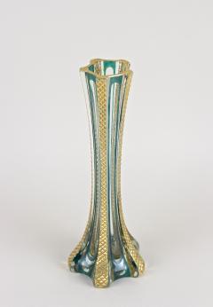 20th Century Murano Glass Vase With Green And Gilt Accents Italy ca 1930 - 4572760