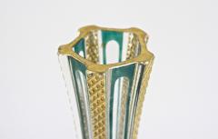 20th Century Murano Glass Vase With Green And Gilt Accents Italy ca 1930 - 4572761
