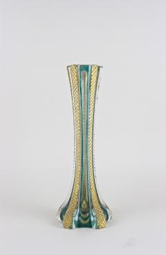 20th Century Murano Glass Vase With Green And Gilt Accents Italy ca 1930 - 4572764