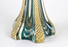 20th Century Murano Glass Vase With Green And Gilt Accents Italy ca 1930 - 4572765