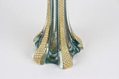 20th Century Murano Glass Vase With Green And Gilt Accents Italy ca 1930 - 4572769