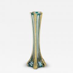 20th Century Murano Glass Vase With Green And Gilt Accents Italy ca 1930 - 4575177