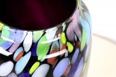 20th Century Murano Glass Vase With Spots Of Colors Italy circa 1975 - 3445970