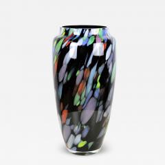 20th Century Murano Glass Vase With Spots Of Colors Italy circa 1975 - 3446034