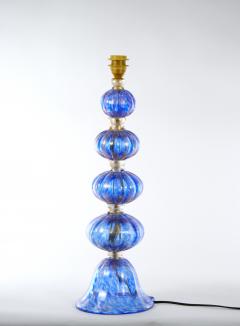 20th Century Murano Venetian Glass Gold Flecks Table Lamps - 3123053