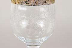 20th Century Murano Wine Glasses With Gold Rim Set Of 6 Italy ca 1940 - 3864960