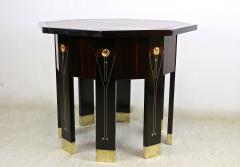 20th Century Octagonal Art Nouveau Table Mother Of Pearl Inlays AT ca 1905 - 4217893