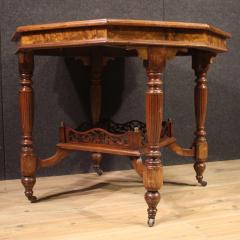 20th Century Octagonal Inlaid Wood Table - 3874984