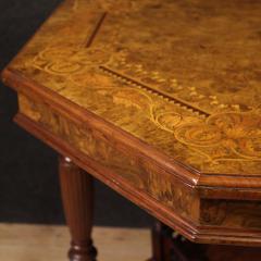 20th Century Octagonal Inlaid Wood Table - 3874990