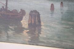 20th Century Oil on Board Italian Painting Marina Signed 1930s - 2218164