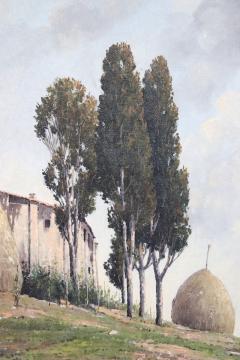 20th Century Oil on Canvas Italian Painting Tuscan Landscape Signed - 2206103