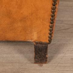 20th Century Pair Of Dutch Sheepskin Leather Wingback Chairs - 2983123