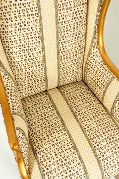 20th Century Pair of Giltwood Frame Bergeres Chairs Side Armchairs - 1131493