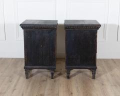 20th Century Pair of Scandinavian Black Painted Bedside Tables - 4381222